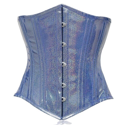 Ensemble string corset cabernet crochets bleu sarcelle
