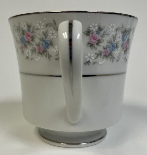 Cheryl von Fine China of Japan blau rosa Blumen 3" Teetassen mit Fuß #6503 - Bild 9 von 24