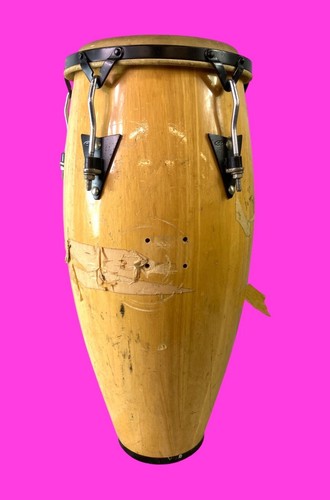 LP Wood Conga Drum With Natural Finish & Hardware- Signs of Wear