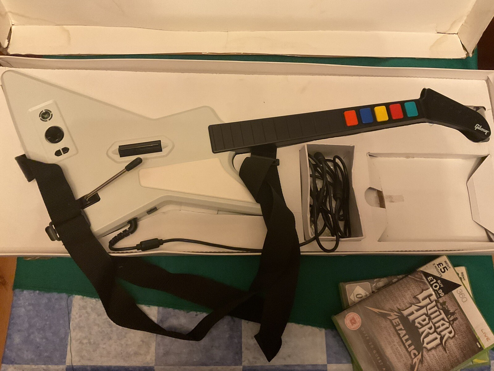 Red Octane Guitar Hero Gibson Xplorer Wired Guitar For Microsoft Xbox