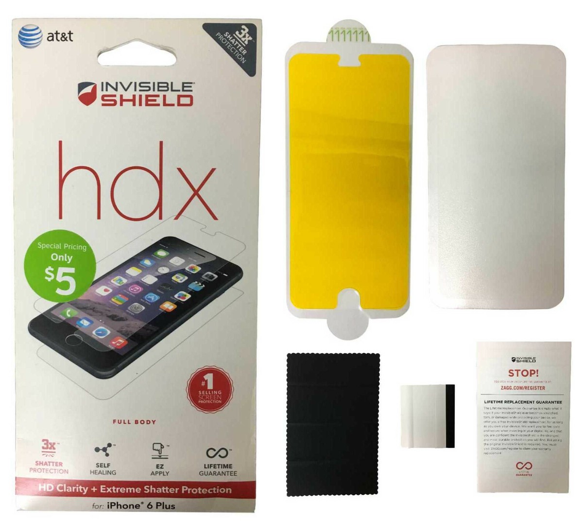ZAGG InvisibleShield Original Clear Screen Protector Guard For iPhone 8/7/6S/6 e