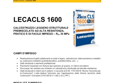CLS 1600 Calcestruzzo Leggero Strutturale - 25 Lt, Leca - Foto 12