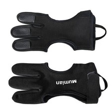 Archer Finger Glove Outdoor Hunting Bow Arrows Accessories Black Leather Finger