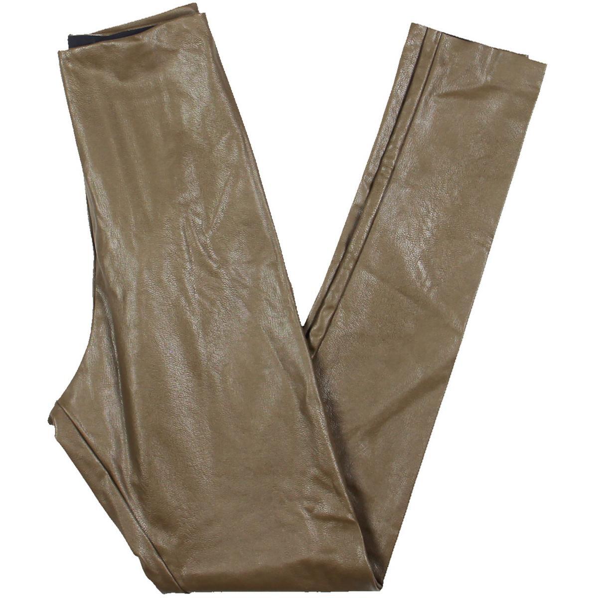 Женские леггинсы Commando из коричневой искусственной кожи с высокой посадкой S BHFO 4413