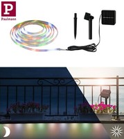 Paulmann Led Stripe Solar Rgb 3M IP44 Inkl. DäMmerungs Sensor Und Akku