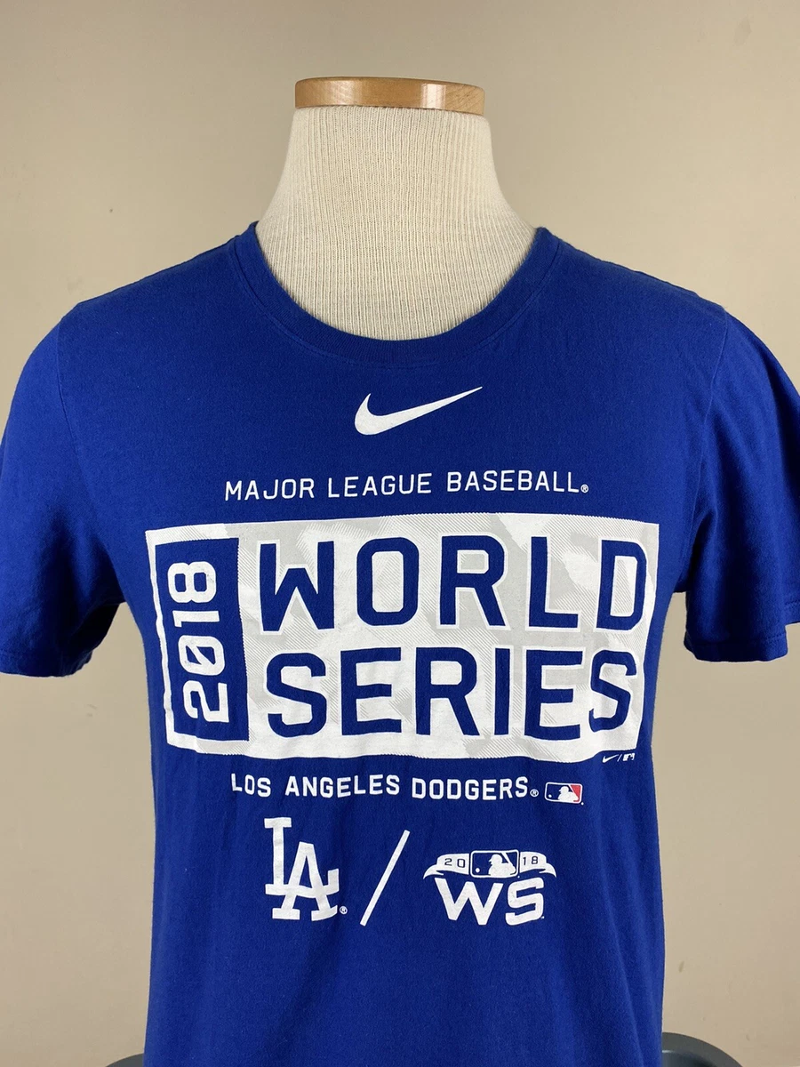 The Nike Tee MLB Los Angeles Dodgers T Shirt 2018 World Series Men s Size Small