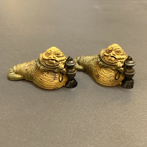 2X 2005 Disney Collector Packs Star Wars Park Series 4 Jabba the Hutt FIGURA JUGUETE - Imagen 5 de 9