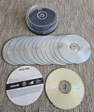 Opened Pack 13 Maxell DVD RW Blank Recordable DVDs 4.7 GB 2 Hours Plus 1 CD-R