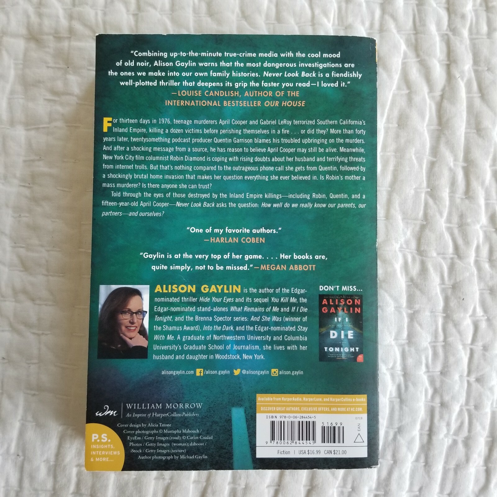 Never Look Back By Alison Gaylin 19 Trade Paperback For Sale Online Ebay