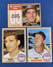 1968 Topps California Angels Baseball Cards Jim Fregosi Don Mincher Bobby Locke
