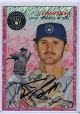 2023 Topps Chrome Platinum Ethan Small Rookie Toile Fuschia Lava /100 RC