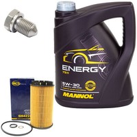MotoröL Set 5W-30 5 Liter + ÖLfilter SH 422 P + Schraube FüR Audi Cabriolet 2.0