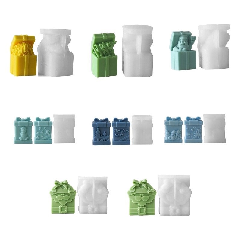 Sturdy Silicone Ornament Making Mold with Gift Box Designs for Artisans