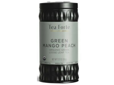 Tea Fortè Zylinder Blechschild Lose 100g Green Mango Peach Pfirsich