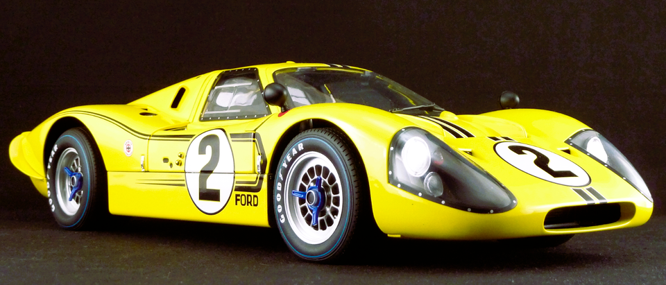 Ford GT40 w/Wire Wheel Rims/V8 Engine/Custom Metal Body 1:12 LARGE ...