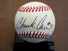 CHUCK CARR # 21 1993 FLORIDA MARLINS STOLEN BASE LEADER SIGNED AUTO BASEBALL JSA