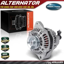 Alternator for Honda Civic 1996-2000 Civic del Sol 75A 12V CCW 4-Groove Pulley