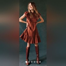 Lesly Ruffled Mini Dress by anthropology Size XS New