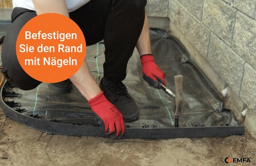 Lawn edge plastic bed bezel mower edge incl. nails - flexible and sturdy - Picture 4 of 10