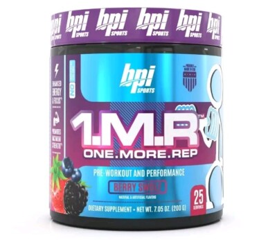 BPI Sports One More Rep 1MR Pre-Workout Performance 7.05 oz Berry Swole Flavor