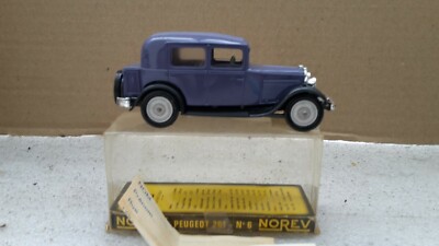 NOREV 1:43 Peugeot 201 Gris - Miniature Plastique France, Quasi Neuf Avec Boîte