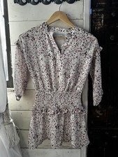 Central Park West Girls Dress Size 10 Cream Purple Pink Gold Silver Metallic