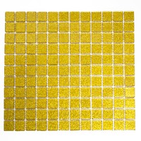 Mosaik Fliese Glasmosaik Crystal Gold GehäMmert KüChe 60-0707 | 10 Mosaikplatten