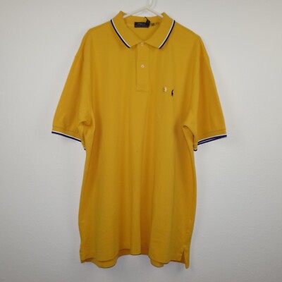 Polo Ralph Lauren Polo Shirt Big Mens Size XLT Yellow Cotton