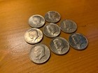 Eight Kennedy Half Dollars all dated in the 1970's — photo 2