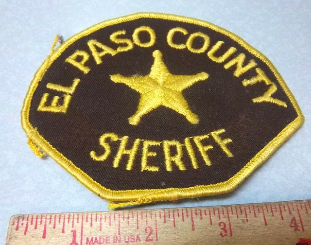 Texas Embroidered Patch, El Paso County Sheriff Souvenir shoulder Patch eBay