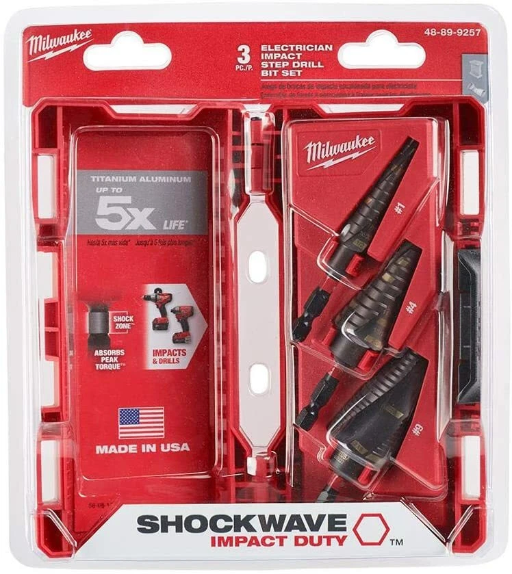 Milwaukee step drill deals set
