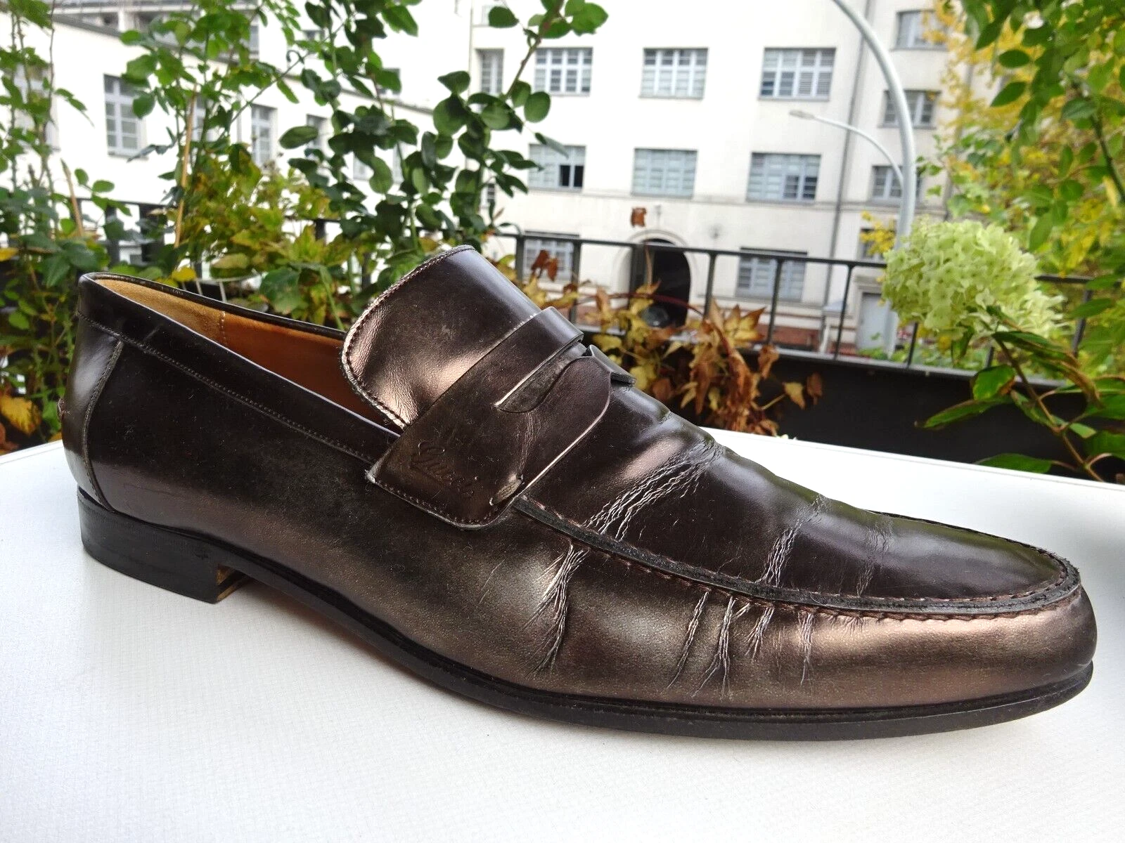 Chaussures Goodyear pour homme Goodyear mocassin cuir bronze Italy taille 44 E normale TOP