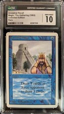 Magic: The Gathering MTG Ancestral Recall [Unlimited Edition] Graded CGC 10 Gem