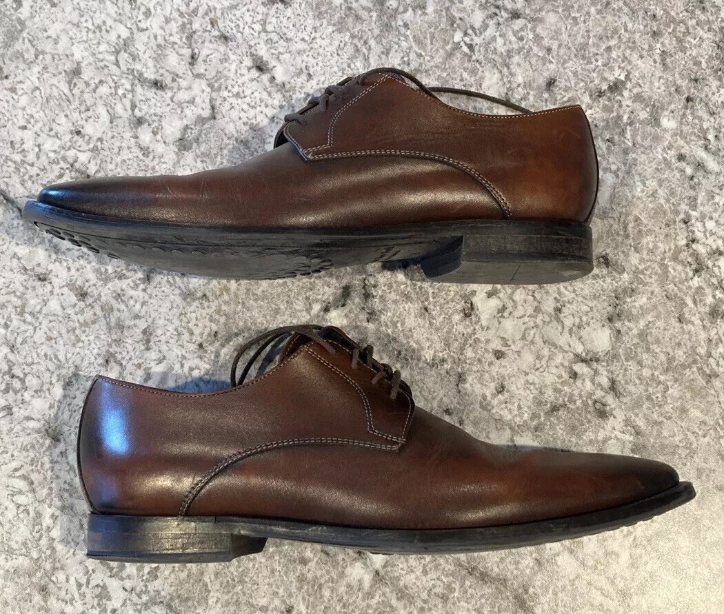 SAOLA To Boot scarpa elegante uomo Felix Oxford taglia 8 pelle marrone cognac Adam Derrick