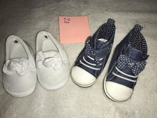 lot of 2 pair size 6 mo -12 mo Baby girls shoes