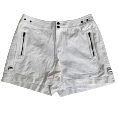 Short Décontracté Femme Liz Claiborne - Coton Blanc, Poche Patch - Taille 12