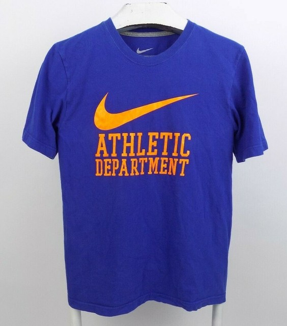 NIKE Swoosh Athletic Department TShirt Regular Fit Blue Mens Size