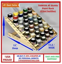  45 BOTTLE TAMIYA (23 mL) PAINT RACK, PAINT BOTTLE HOLDER, HOBBY PAINT!