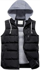 Creatmo Us Women's Warm Vest Outerwear Thick Padded Puffer Sleeveless Vest Black