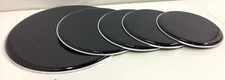 NEW Drumhead Set Black 22" Bass 16", 13", 12" Toms, 14" Snare for Rock Drum Kit