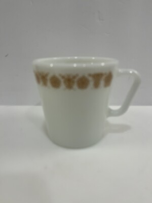 Pyrex Corning Corelle Butterfly Gold D Handle Coffee Mug Cup 1410 1972 8 oz #1