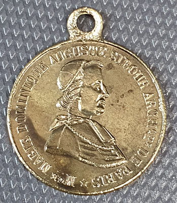 Alte und seltene religiöse Medaille MARIE DOMINIQUE AUGUSTE SIBOUR #59
