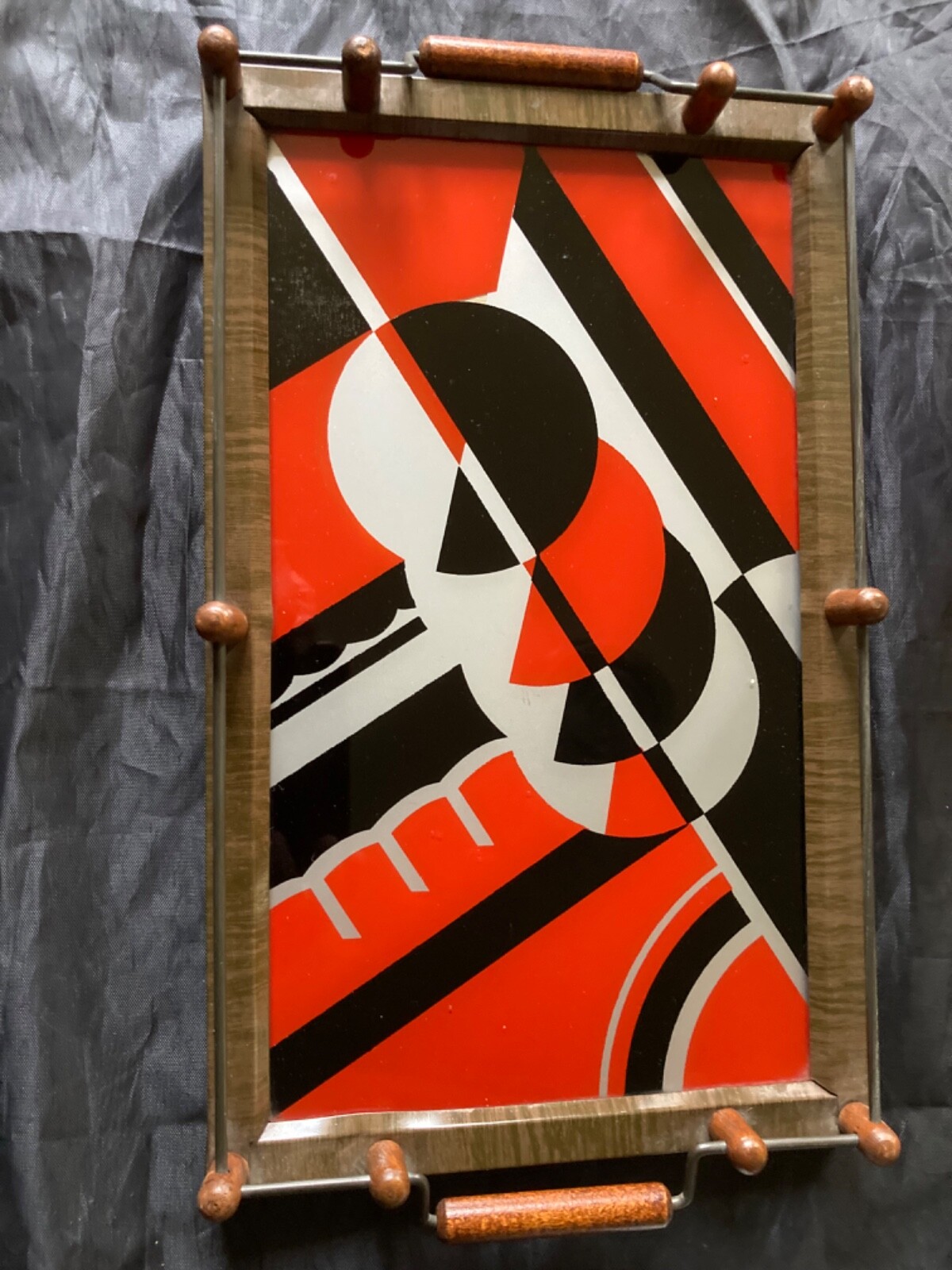 ART DECO JAZZ ERA 1930 RED/BLACK/WHITE DESIGN COCKTAIL SERVING TRAY eBay