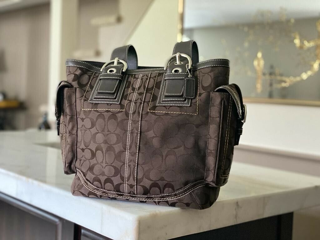 Vintage Coach Brown Signature Canvas Tote No. EO6Q-10079 | eBay Vintage Coach Brown Signature Canvas Tote No. EO6Q-10079 | eBay