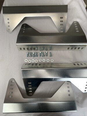 Schalensitzhalterungen, passend für OMP, CORBEAU, Sparco, Cobra, (2 Paar) silber