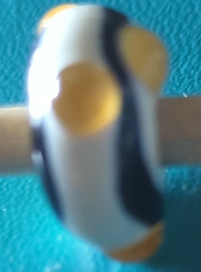 De colección Original Auténtico Trollbeads Blanco 3D Raro Murano Cuentas Principios de la década de 2000 PB02 Foto 3 de 4