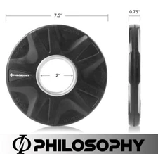 One Rubber Coated 2-inch Olympic Grip Weight Plate by Philosophy Gym like X MARK