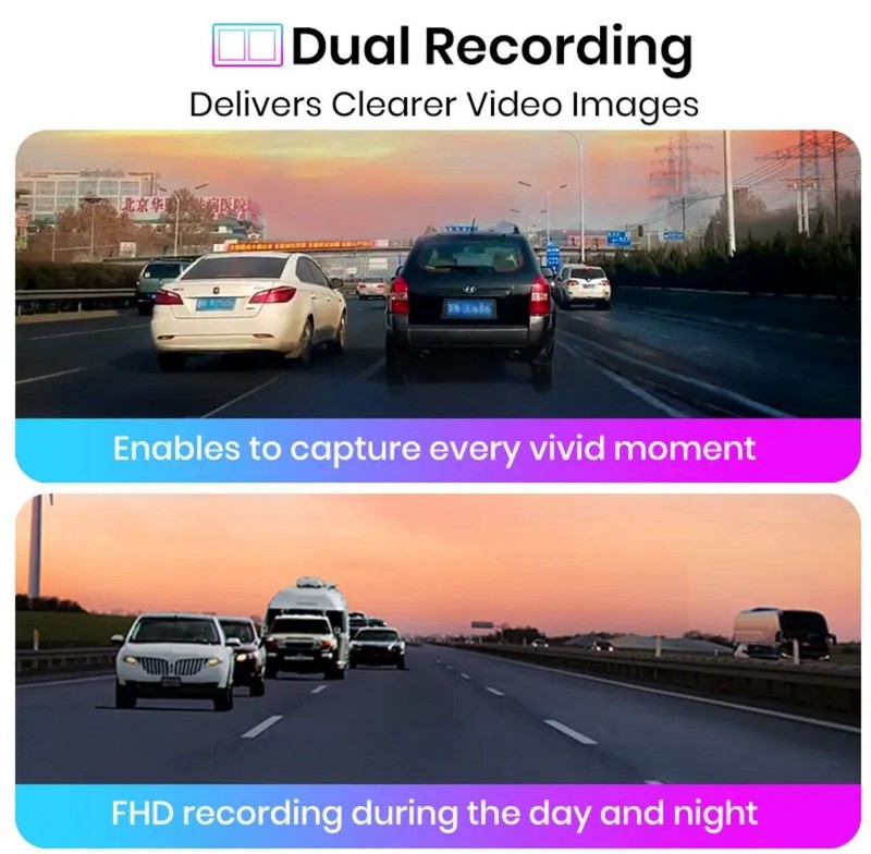 Monitor Auto CarPlay Android Auto Dashcam Portatile Aux Navigatore Wireless Dvr - Immagine 1