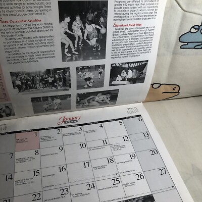 Vintage Southern York County School District Calendar 1995-1996 Photos  Students | eBay
