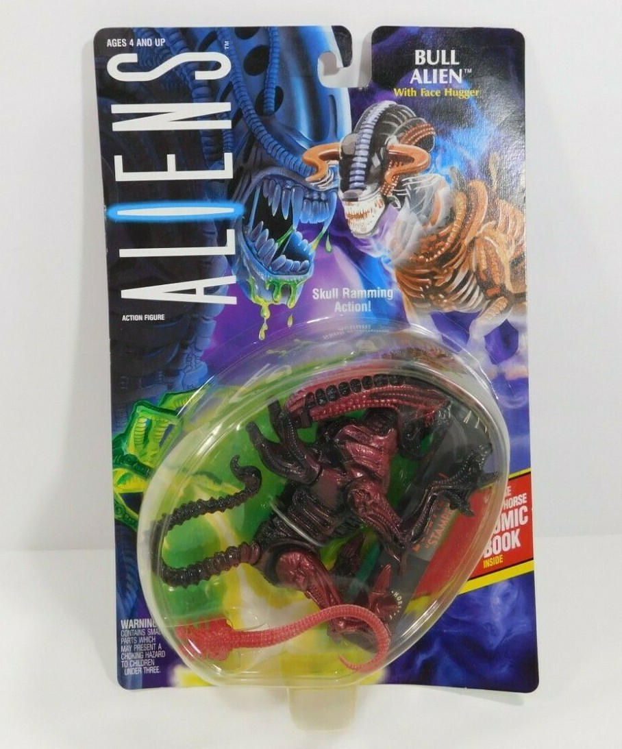 1992 Aliens Bull Alien with Face Hugger and Skull Ramming